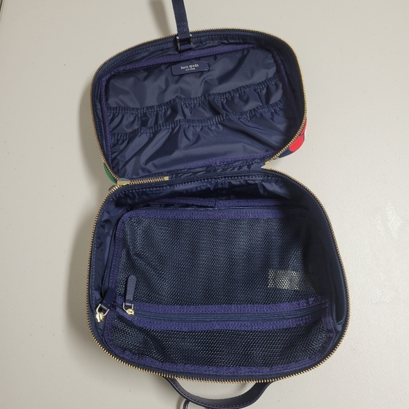 Kate Spade Dawn Breezy Floral Travel Cosmetic Case And Double Zip Wrislet. - Picture 7 of 14